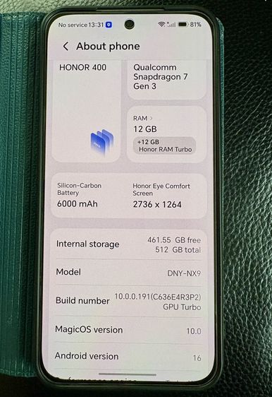 Honor 400 5G 512 GB รูปที่ 2