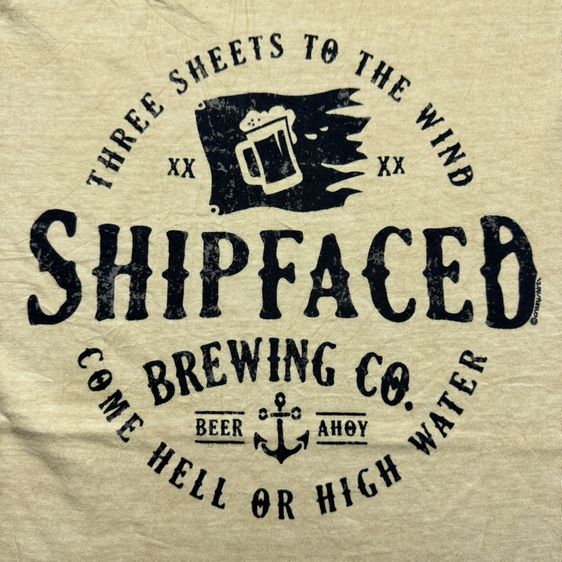 เสื้อยืด Crazy Shirts x Shipfaced Brewing Co ผ้าฝอก ใหม่มาก Size XL รูปที่ 5