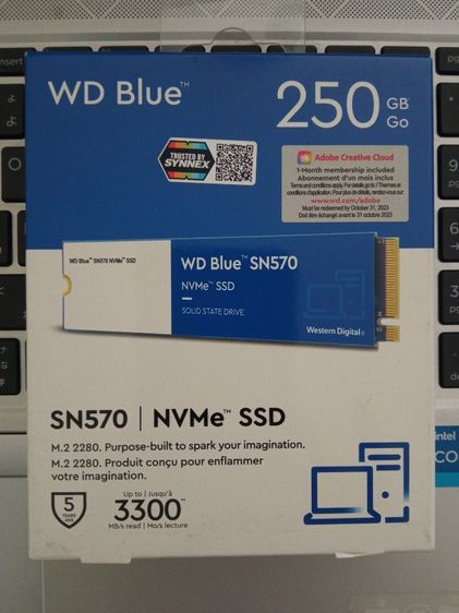ที่เก็บข้อมูลและเมมโมรี่การ์ด SSD M.2 PCIs 250 GB WD Blue SN570