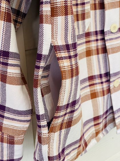 เสื้อเชิ้ตแจ็กเก็ต GU Oversized CPO Check Shirt Jacket (S อก-43) มือสอง รูปที่ 5