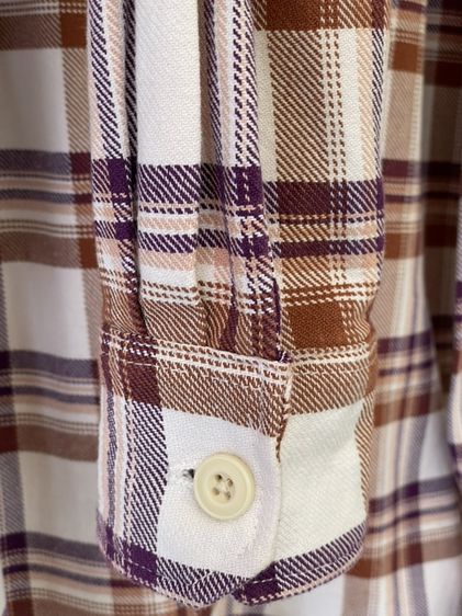 เสื้อเชิ้ตแจ็กเก็ต GU Oversized CPO Check Shirt Jacket (S อก-43) มือสอง รูปที่ 6