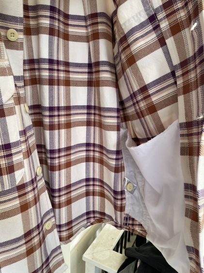 เสื้อเชิ้ตแจ็กเก็ต GU Oversized CPO Check Shirt Jacket (S อก-43) มือสอง รูปที่ 4