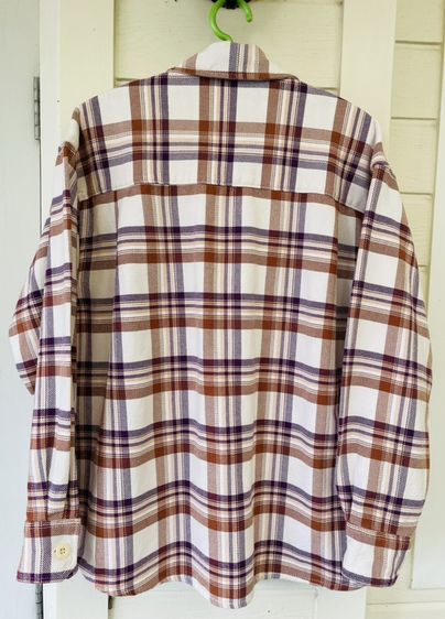 เสื้อเชิ้ตแจ็กเก็ต GU Oversized CPO Check Shirt Jacket (S อก-43) มือสอง รูปที่ 2