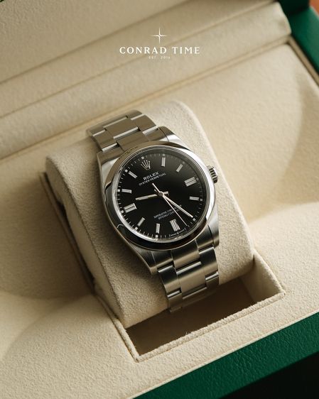 Rolex Oyster Perpetual 126000 Black Dial Oyster Steel 2023 36mm. Fullset 