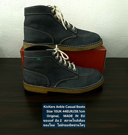 KicKers Ankle Casual Boots, Men's 10UK 44EU/28.1cm Original ของแท้ มือ2 สภาพใกล้เคียงของใหม่, รองเท้า Kickers หนังแท้ พื้นเต็ม ไม่มีตำหนิใดๆ รูปที่ 14
