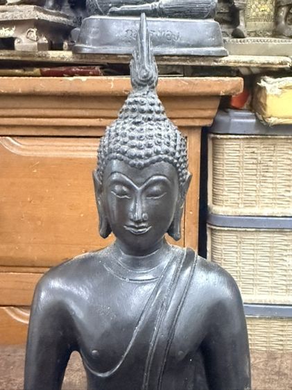 "พระบูชา ภปร ปี2508 "วัดบวรนิเวศฯ" เนื้อทองเหลือง((ย้อนยุค)) ""หน้าตักพระ 5 นิ้ว รูปที่ 4