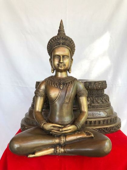 พระพุทธมหาธรรมราชา วัดไตรภูมิ จ.เพชรบูรณ์ ปี2560 เนื้อโลหะทองเหลือง หน้าตัก 9 นิ้ว รูปที่ 2