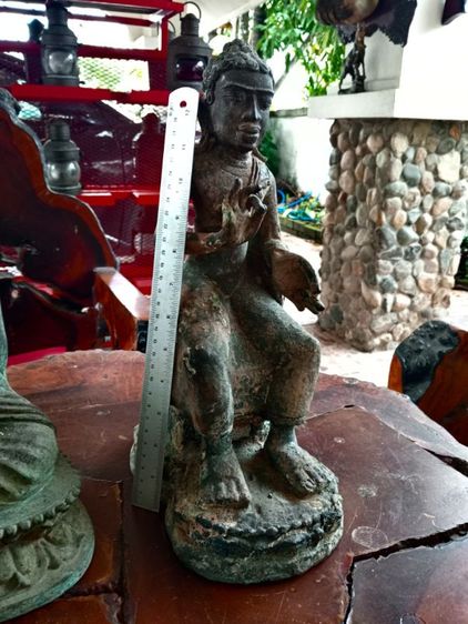 เทวรูปเนื้อสำริดเก่าโบราณสภาพเยี่ยม รูปที่ 7