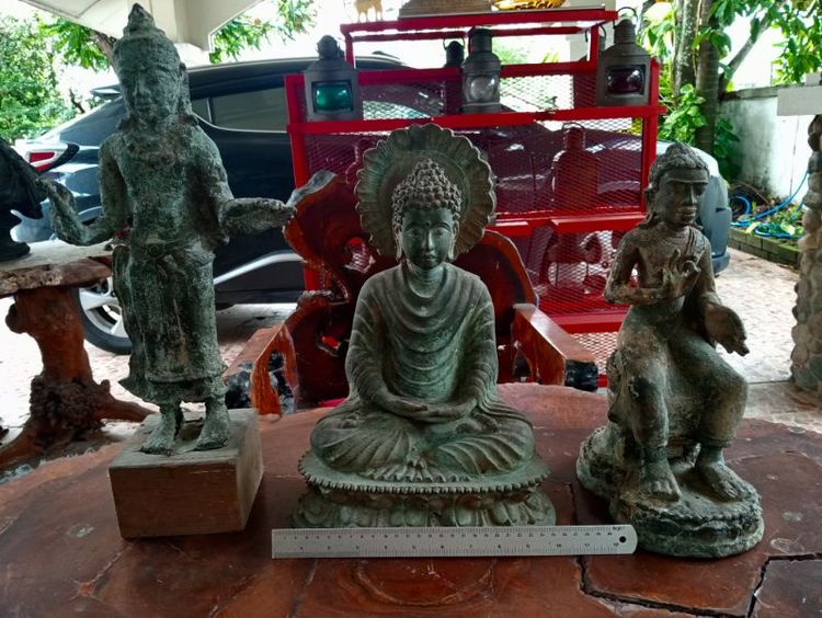 เทวรูปเนื้อสำริดเก่าโบราณสภาพเยี่ยม รูปที่ 8