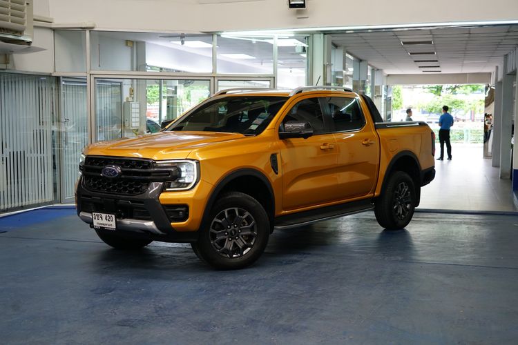 Ford Ranger 2022 2.0 Hi-Rider Wildtrak Pickup ดีเซล ไม่ติดแก๊ส เกียร์อัตโนมัติ เหลือง รูปที่ 2
