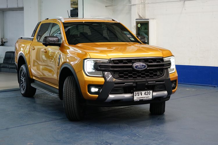 Ford Ranger 2022 2.0 Hi-Rider Wildtrak Pickup ดีเซล ไม่ติดแก๊ส เกียร์อัตโนมัติ เหลือง รูปที่ 3