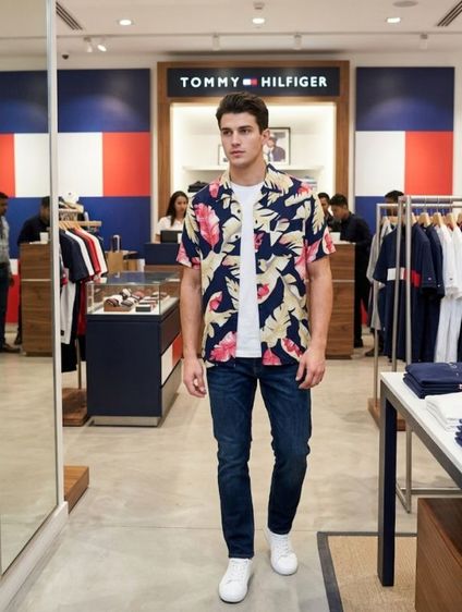 เสื้อเชิ้ต อื่นๆ แขนสั้น TOMMY HILFIGER