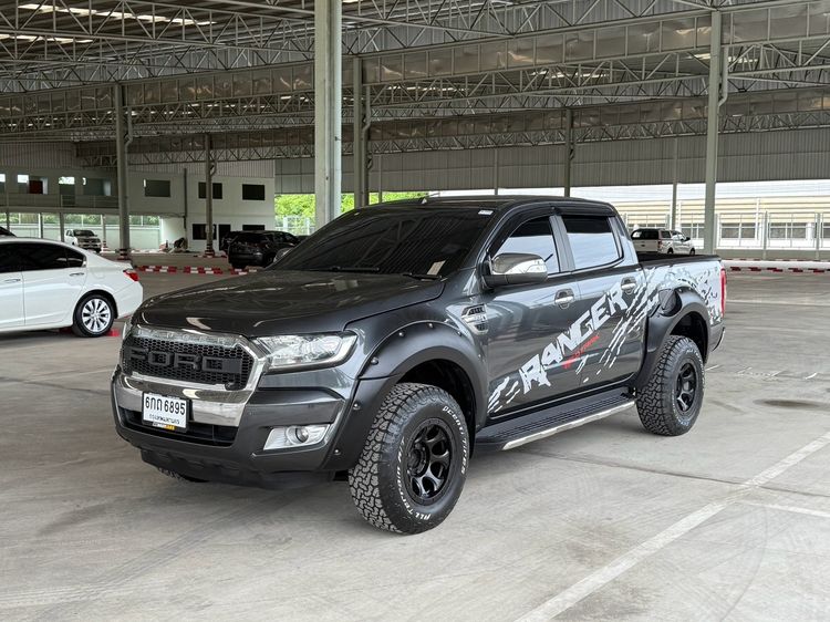 Ford Ranger 2017 2.2 XLT Pickup ดีเซล ไม่ติดแก๊ส เกียร์อัตโนมัติ เทา
