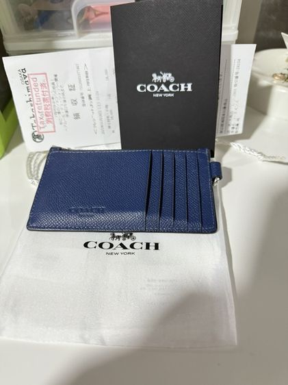 Coach กระเป๋าสตางค์สีน้ำเงินเข้ม ของแท้ รูปที่ 3