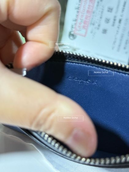 Coach กระเป๋าสตางค์สีน้ำเงินเข้ม ของแท้ รูปที่ 6