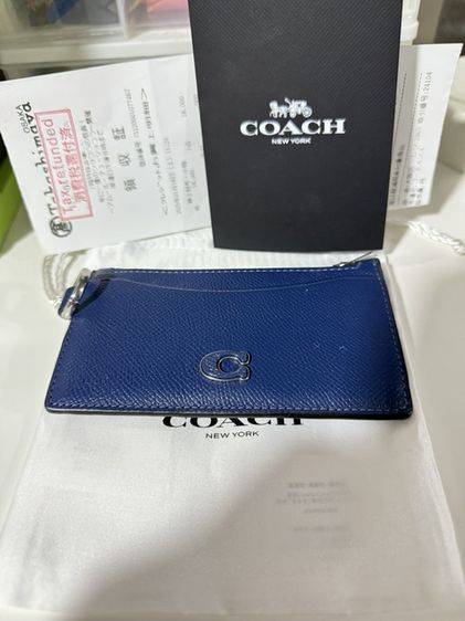 Coach กระเป๋าสตางค์สีน้ำเงินเข้ม ของแท้ รูปที่ 2