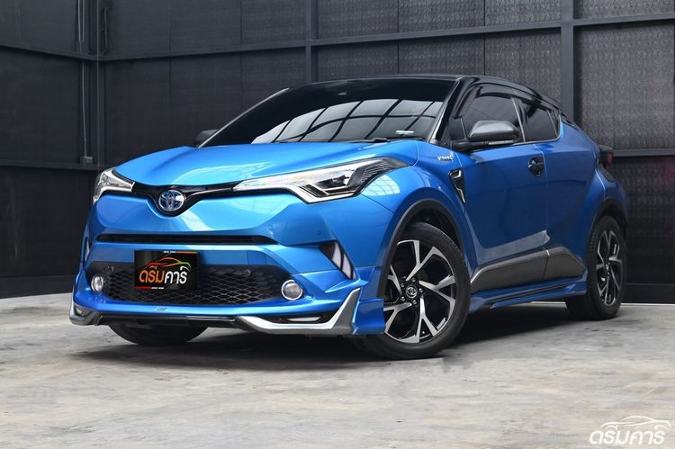 Toyota C-HR 2018 1.8 HV Hi Utility-car ไฮบริด ไม่ติดแก๊ส เกียร์อัตโนมัติ น้ำเงิน