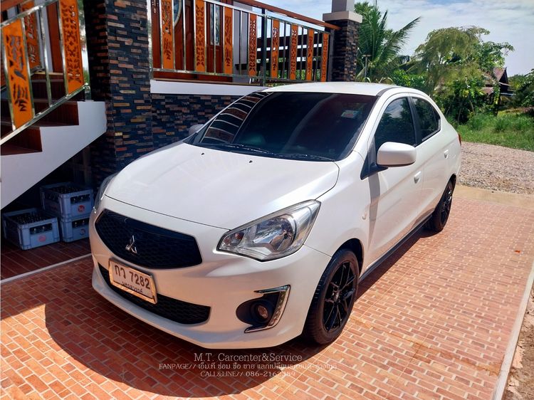 Mitsubishi Attrage 2019 1.2 GLX Sedan เบนซิน ไม่ติดแก๊ส เกียร์อัตโนมัติ ขาว รูปที่ 3