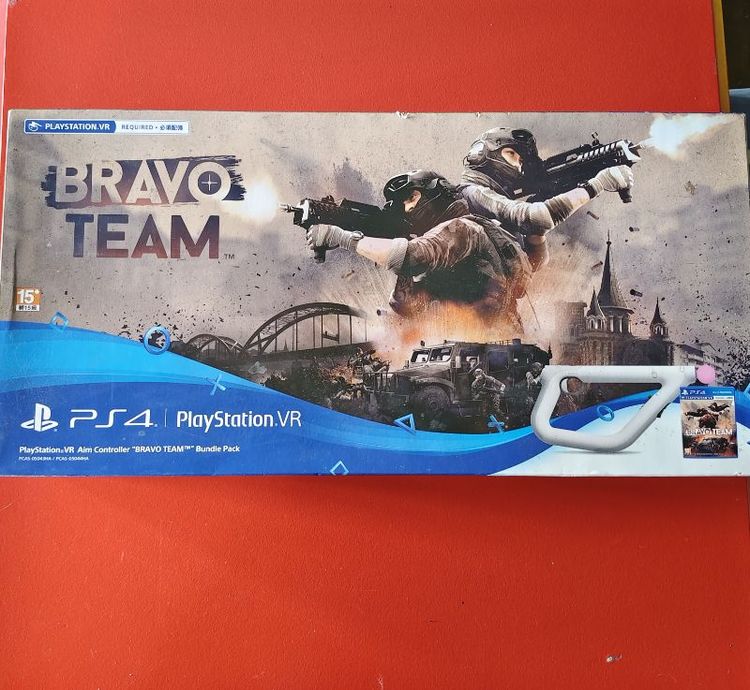 Sony อุปกรณ์เสริมเพลสเตชั่น เชื่อมต่อไร้สายได้ PlayStation VR Aim Controller Bravo Team + แผ่นเกม