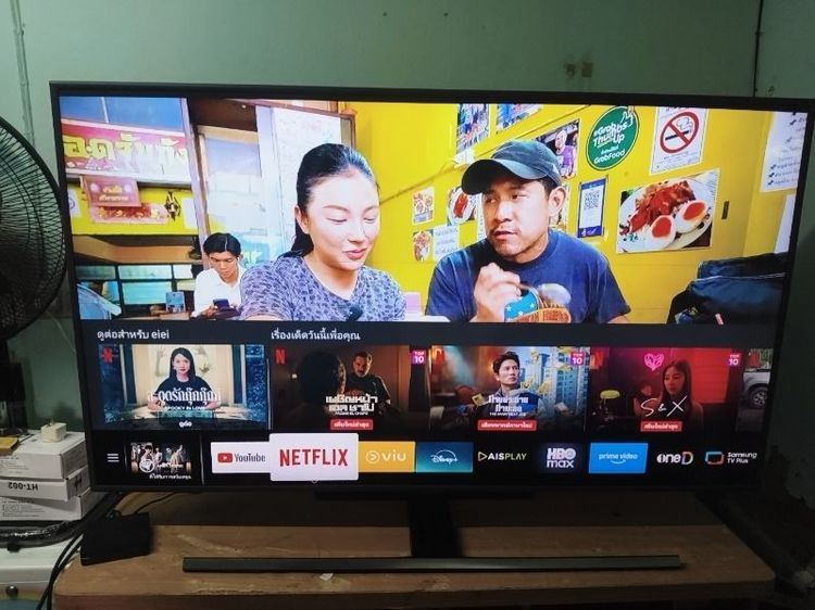 🙏SAMSUNG..4k.55นิ้ว.สมาต.ทีวี ตำหนิเส้นบางฯมาเป้นบางครั้ง)เชื่อมต่อ Wifi เน็ตบ้าน ฮอตสปอตมือถือได้ ่🔰โหลดแอปเพิ่มเติมได้ รองรับทุกแอป✅️เล่นอินเตอร์เน็ต ✅️ ดูหนัง ✅ฟังเพลง️✅You