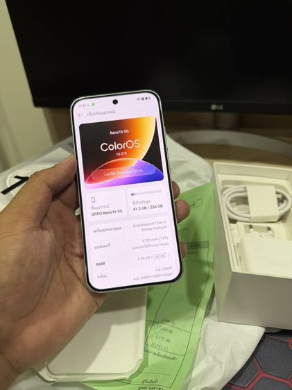 Oppo Reno 16 5G 256GB สวยใสเหมือนได้มือ 1 กล้องสวย เล่นเกมลื่น สอบถามได้ครับ รูปที่ 2