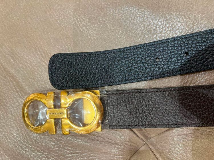 เข็มขัดFerragamo หัวทอง Gancini belt 105 รูปที่ 3