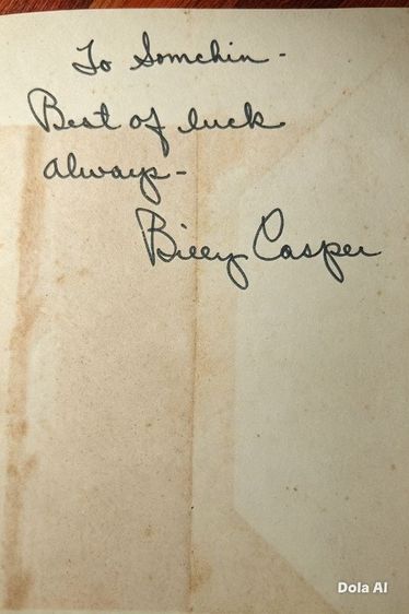 หนังสือกอล์ฟวินเทจ ลายเซ็นต์ Billy Casper + Arnold Palmer + World Cup 1975 รูปที่ 2