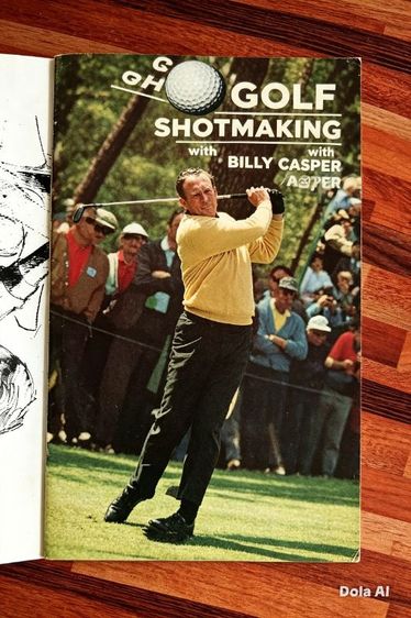 หนังสือกอล์ฟวินเทจ ลายเซ็นต์ Billy Casper + Arnold Palmer + World Cup 1975