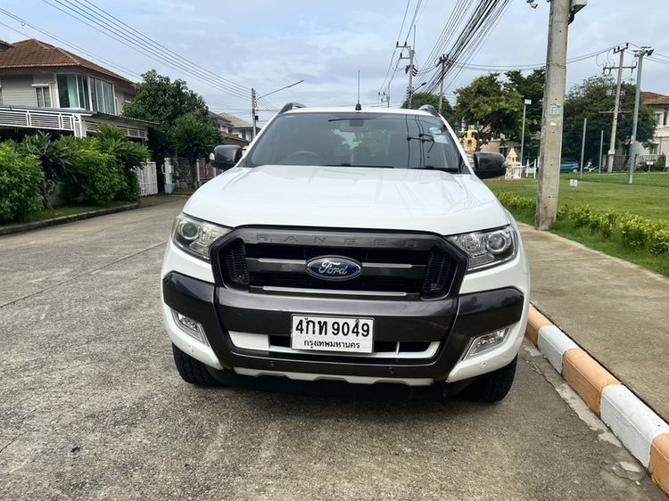 Ford Ranger 2015 3.2 Wildtrak 4WD Pickup ดีเซล ไม่ติดแก๊ส เกียร์อัตโนมัติ ขาว