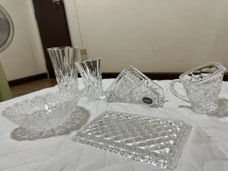 ชุดคริสตัล BOHEMIA แท้ 6 ชิ้น เชโกสโลวาเกีย วินเทจ สภาพดี ไม่มีรอยบิ่น• ของแท้ BOHEMIA Lead Crystal มีสติกเกอร์แท้ 1 ใบ ยืนยัน Made in Czechoslovakia• ผลิตยุคก่อนปี