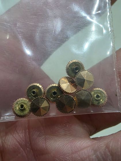 อะไหล่นาฬิกา ราคาต่อ 1 เม็ด เม็ดมะยม สีนาค สวยเก่าเก็บ เม็ดละ 600 พร้อมส่ง ของใหม่เก่าเก็บ รูปที่ 4