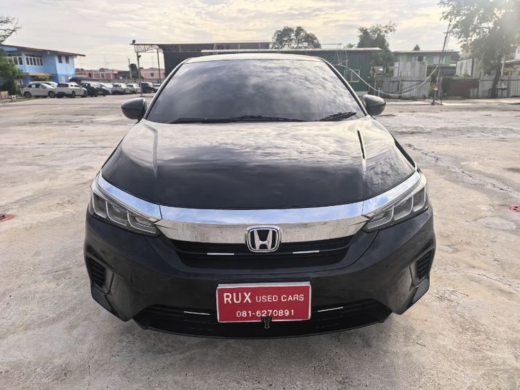 Honda City 2021 1.0 S Sedan เบนซิน ไม่ติดแก๊ส เกียร์อัตโนมัติ ดำ รูปที่ 3
