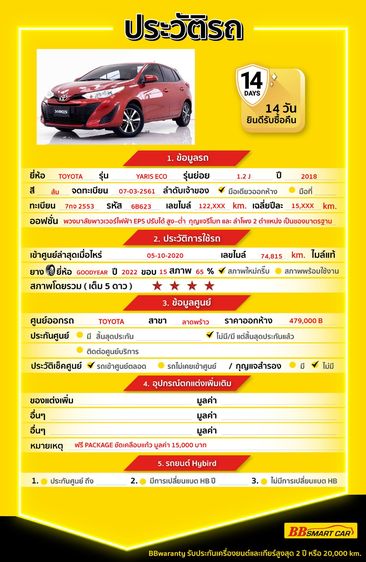 Toyota Yaris 2018 1.2 J Eco Sedan เบนซิน ไม่ติดแก๊ส เกียร์อัตโนมัติ ส้ม รูปที่ 2