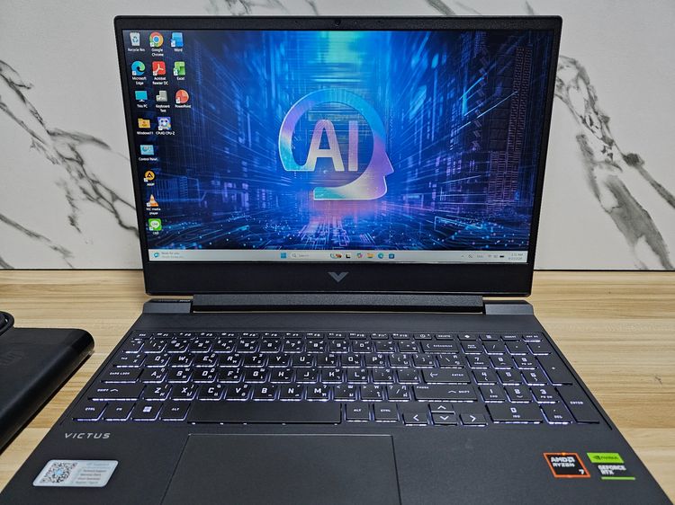 HP Victus Gaming Ryzen7 8845Hs+Ram16DDR5+ RTX 4050+ssd 1 TB+เครื่องสวย พร้อมใช้งาน รูปที่ 2