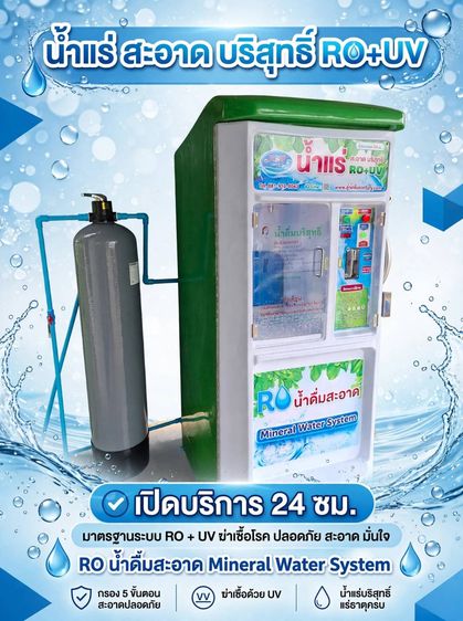 ตู้น้ำหยอดเหรียญ ตู้น้ำแร่หยอดเหรียญ ตู้กดน้ำหยอดเหรียญ