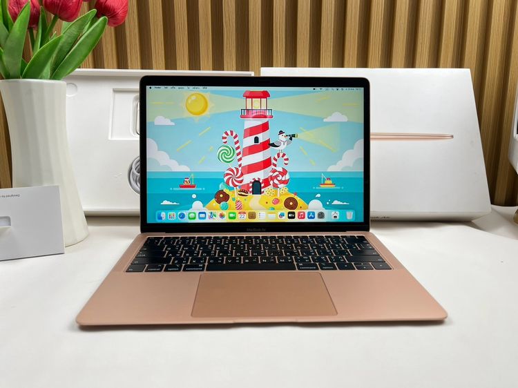 Apple แมค โอเอส 8 กิกะไบต์ อื่นๆ ไม่ใช่ MacBook Air 13-inch Retina 2018 Core i5 Ram8GB SSD128GB Gold • 62589