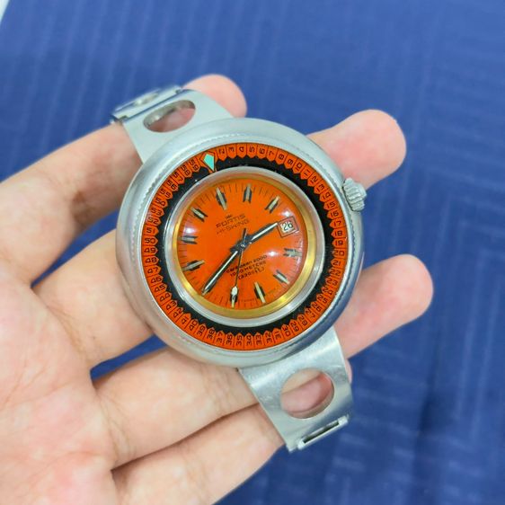Vintage Fortis Hi-Swing Caribbean 2000 Automatic Diver – Original Orange Dial รูปที่ 11