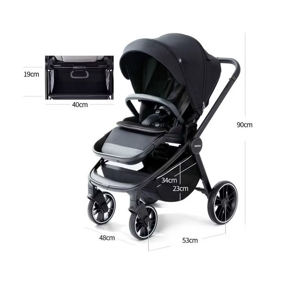 อื่นๆ รถเข็นเด็กพับได้ ชื่อสินค้า : Smooz Stroller รถเข็นเด็กปรับการเข็นได้ 2 ทาง แบรนด์สินค้า : Daiichiรายละเอียดสินค้า Product Size : เมื่อกางออก กว้าง 57 ซ.ม. ยาว 90 ซ.ม. สูง 102