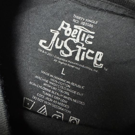 เสื้อยืด Poetic JusTice Size L รูปที่ 7