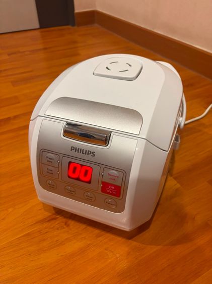 PHILIPS ฟิลิปส์ หม้อหุงข้าวดิจิตอล รุ่น HD3030 ขนาด 1 ลิตร สีขาว