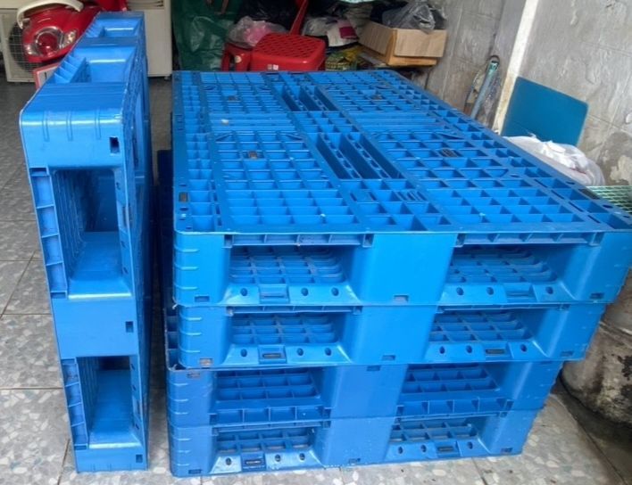 📦 ขายพาเลทพลาสติกมือสอง สีฟ้า 📦 รูปที่ 3
