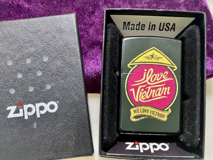 Zippo ลาย I Love Vietnam
