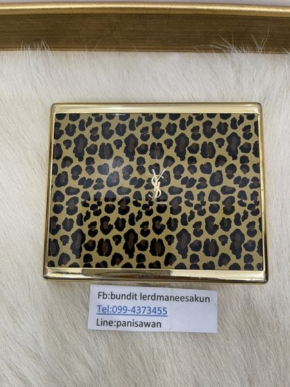 กล่องใส่นามบัตร ใส่บุหรี่วินเทจ Yves Saint Laurent ของแท้สีทอง ลายเสือดาวสวยคลาสสิค