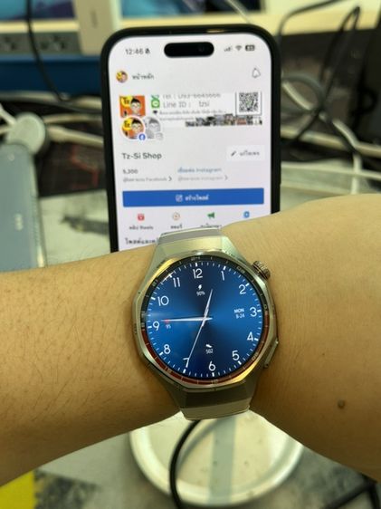 ไทเทเนียม เงิน Huawei watch GT6Pro Titanium