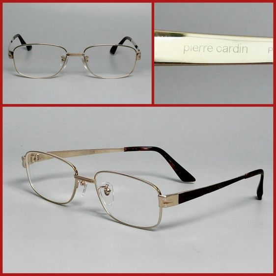 🔴กรอบแว่น pierre cardin ของแท้ TITANIUM GUMMETAL