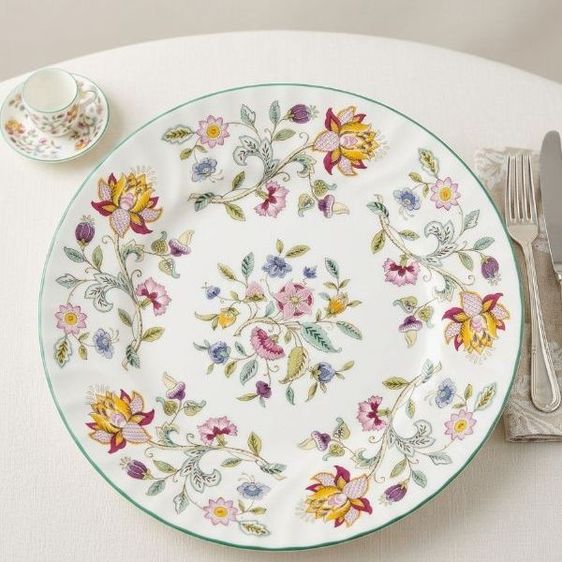 [ลดราคา]จานดินเนอร์ Minton "Haddon Hall" Made in England (ขนาด 11 นิ้ว)