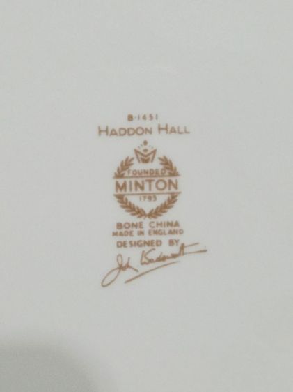 [ลดราคา]จานดินเนอร์ Minton "Haddon Hall" Made in England (ขนาด 11 นิ้ว) รูปที่ 5