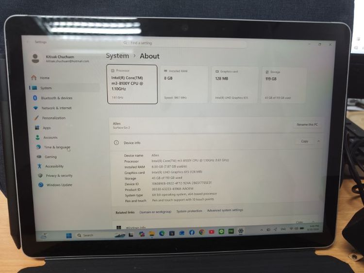 surface go2 ram8 rom 128 อุปกรณ์ครบ พร้อมปากกาแท้