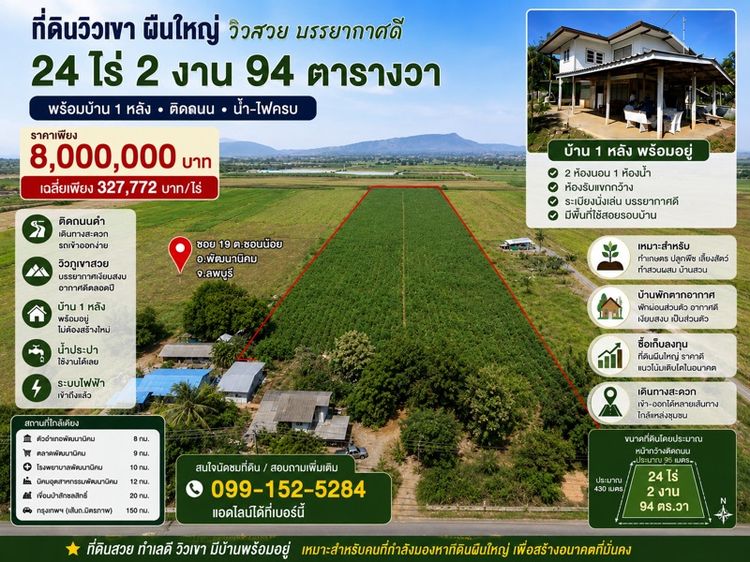 ขายที่ดินพัฒนานิคม ลพบุรี