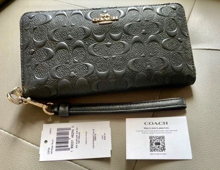 กระเป๋าสตางค์ Coach แท้  มีการ์ดและป้ายราคา  โค้ช แท้ รูปที่ 14